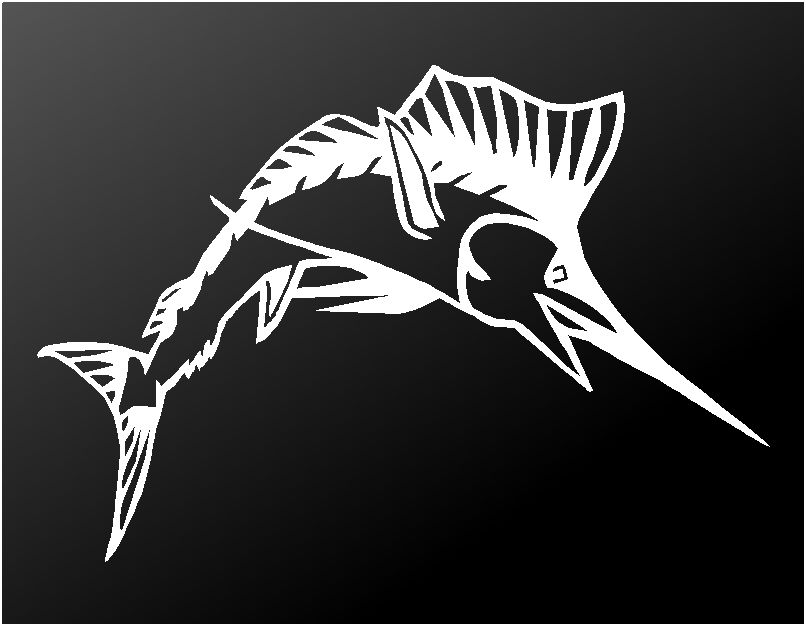 Sailfish Vinyl Die Cut Vinyl Decal/ Bumper For Windows, Cars, Trucks, Laptops, Etc.