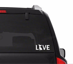 Chihuahua Love Vinyl Die Cut Vinyl Decal/ Bumper For Windows, Cars, Trucks, Laptops, Etc.