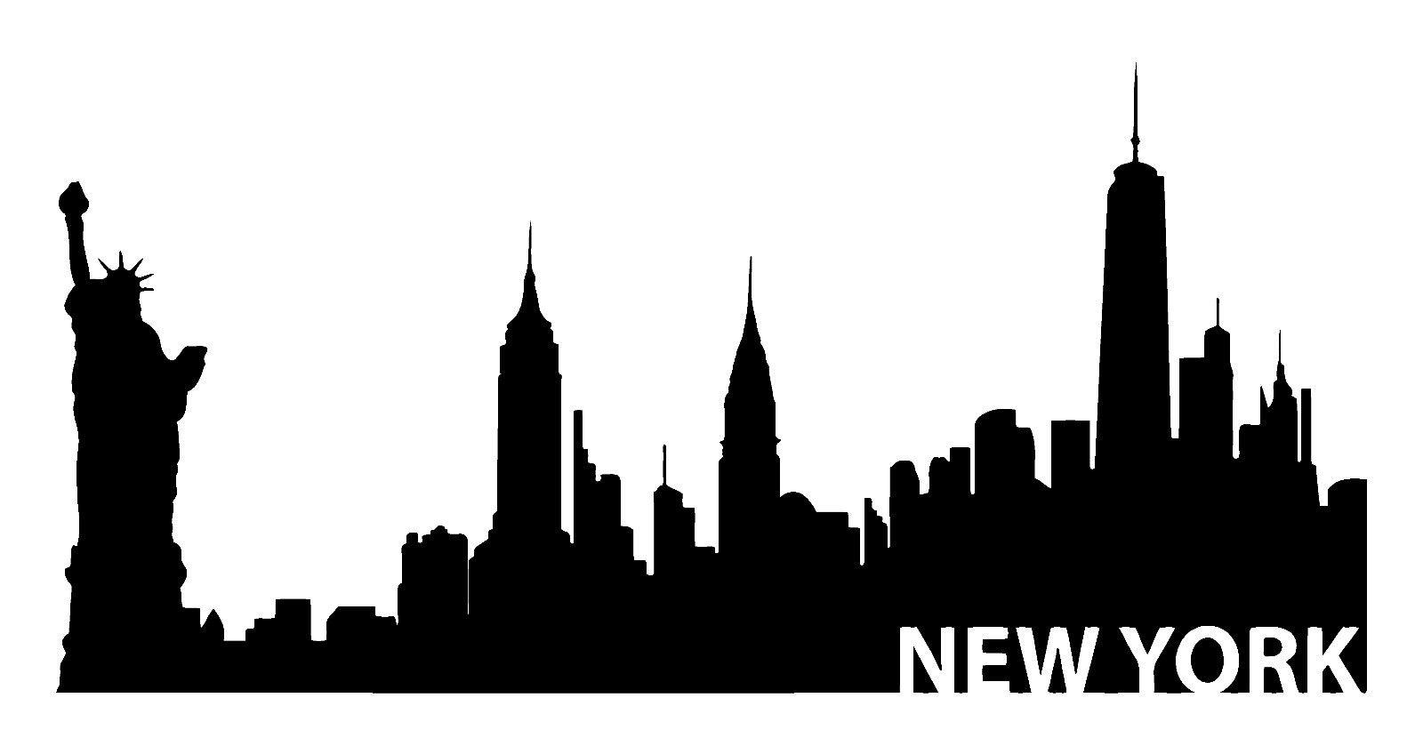 New York Skyline Vinyl Die Cut Vinyl Decal/ Bumper For Windows, Cars, Trucks, Laptops, Etc.