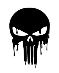 Dripping Melting Bloody Punisher Skull Vinyl Die Cut Vinyl Decal/ Bumper For Windows, Cars, Trucks, Laptops, Etc.