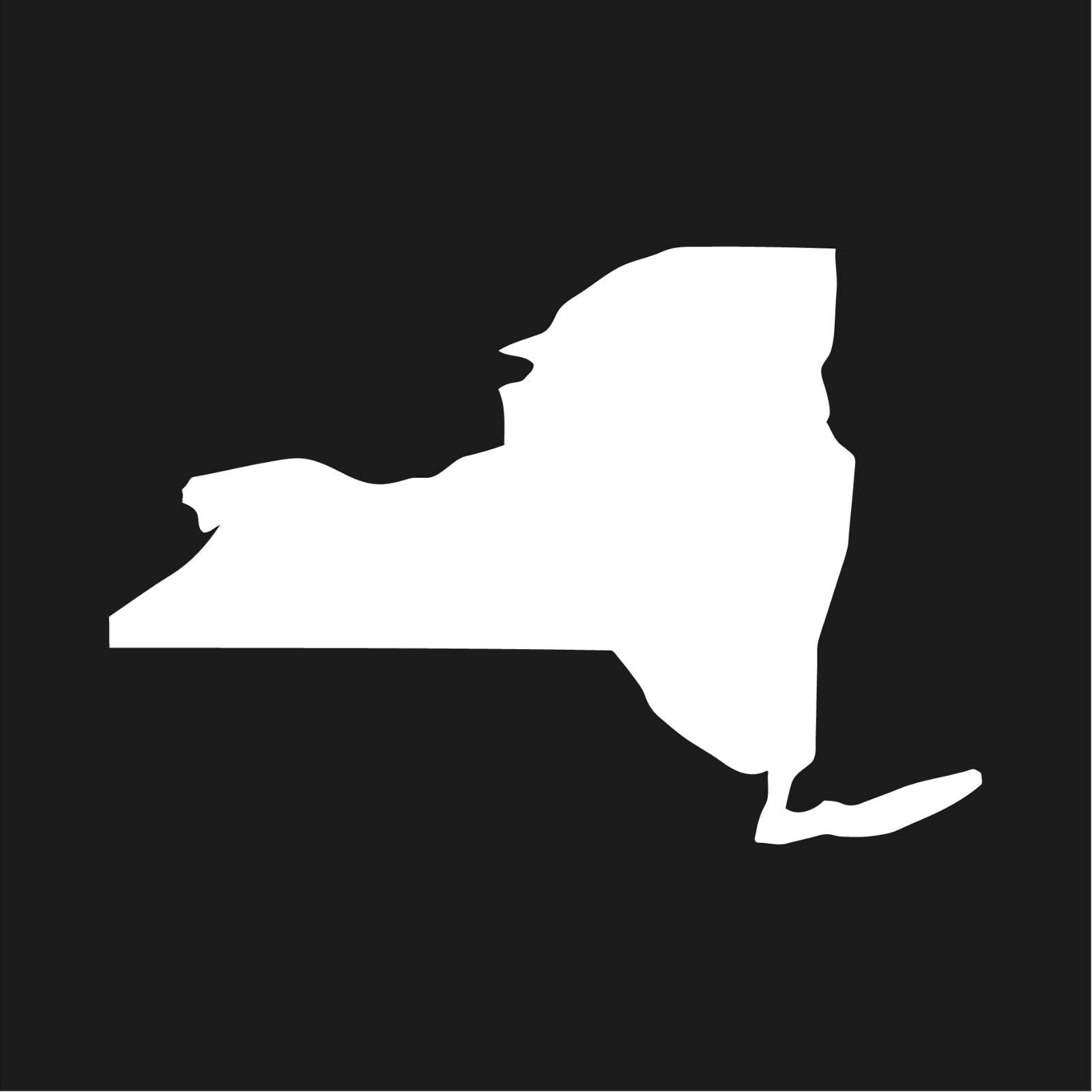 New York state Outline Vinyl Die Cut Vinyl Decal/ Bumper For Windows, Cars, Trucks, Laptops, Etc.