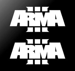 Arma III Logo Decals Arma 3 Vinyl Die Cut Vinyl Decal/ Bumper For Windows, Cars, Trucks, Laptops, Etc.