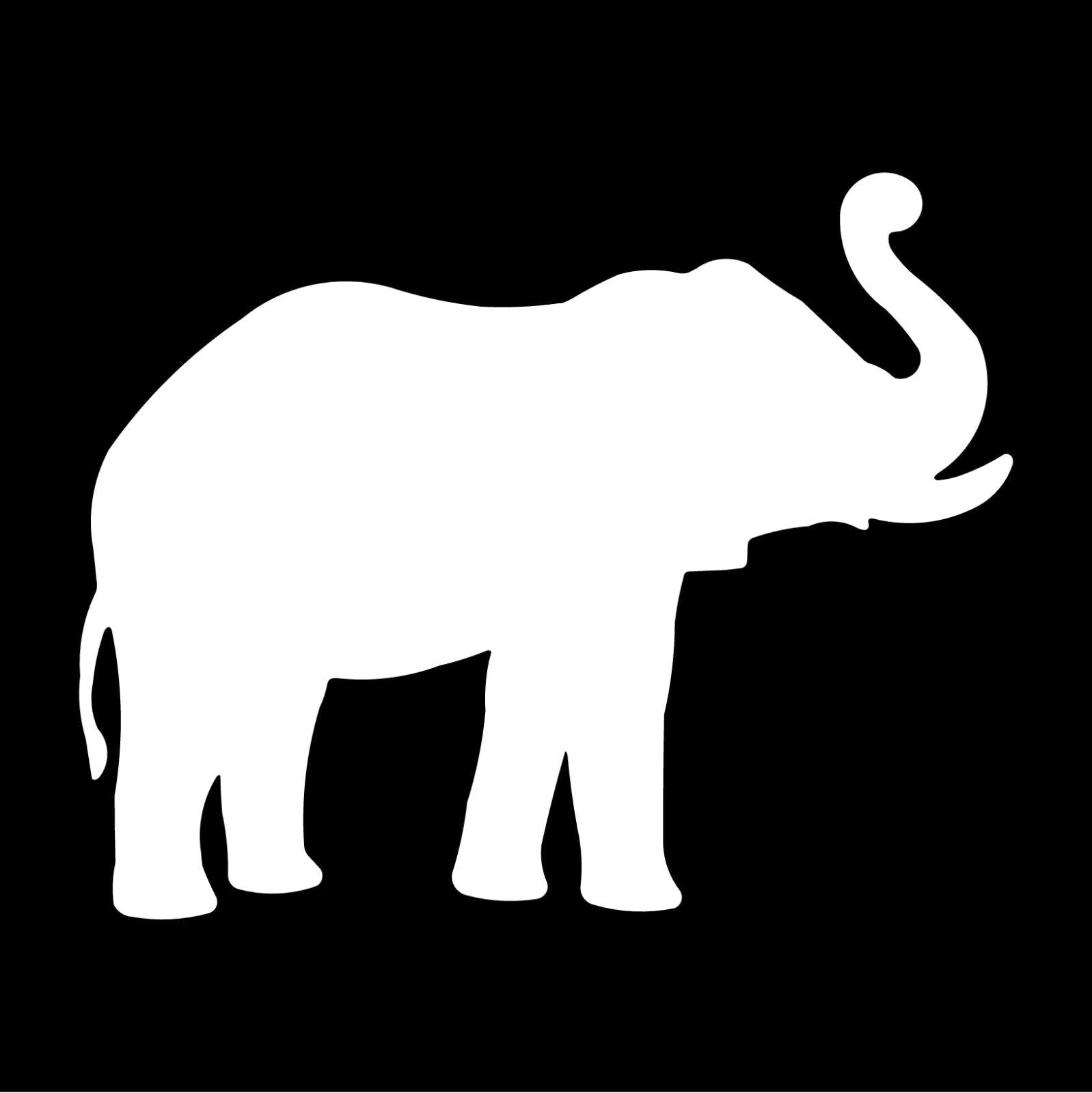 Elephant Vinyl Die Cut Vinyl Decal/ Bumper For Windows, Cars, Trucks, Laptops, Etc.