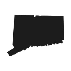 Connecticut state Outline Vinyl Die Cut Vinyl Decal/ Bumper For Windows, Cars, Trucks, Laptops, Etc.