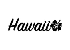 Hawaii Hibiscus Vinyl Die Cut Vinyl Decal/ Bumper For Windows, Cars, Trucks, Laptops, Etc.