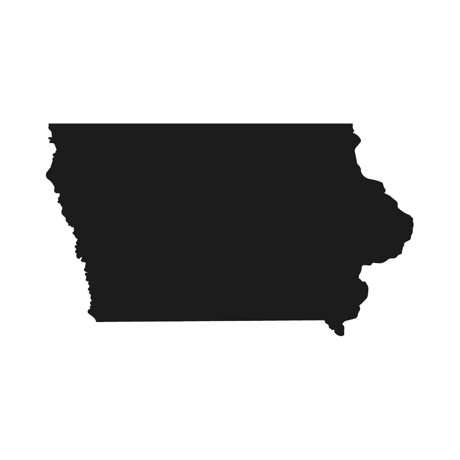 Iowa state Outline Vinyl Die Cut Vinyl Decal/ Bumper For Windows, Cars, Trucks, Laptops, Etc.