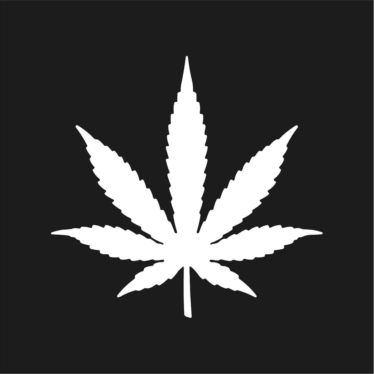 Marijuana leaf Symbol Vinyl Die Cut Vinyl Decal/ Bumper For Windows, Cars, Trucks, Laptops, Etc.