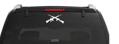 Crossed Guns Rifle Shotgun Vinyl Die Cut Vinyl Decal/ Bumper For Windows, Cars, Trucks, Laptops, Etc.