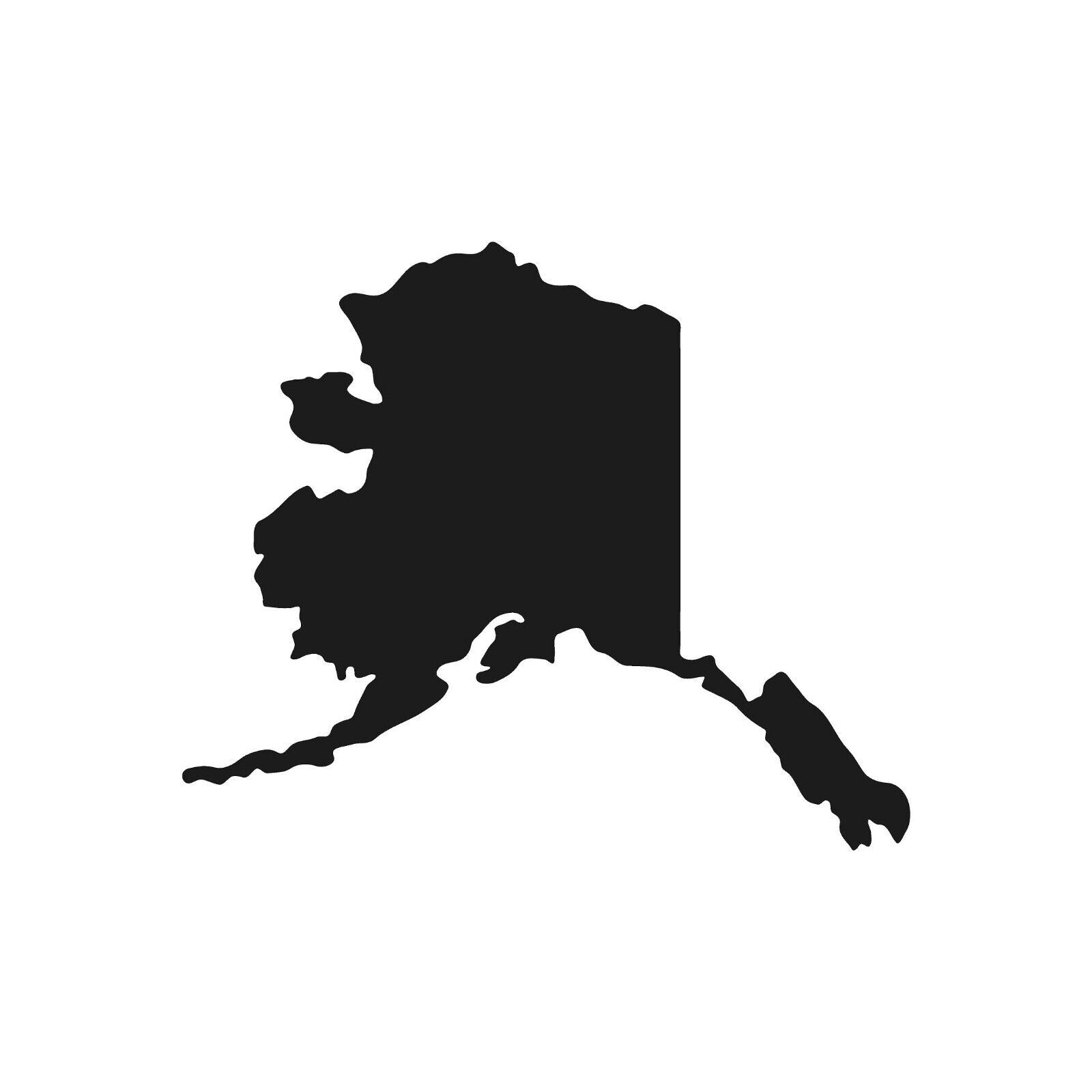Alaska state Outline  Vinyl Die Cut Vinyl Decal/ Bumper For Windows, Cars, Trucks, Laptops, Etc.