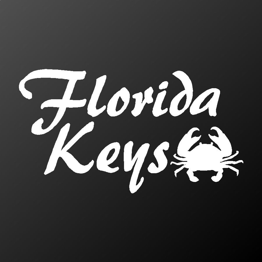 Florida Keys Vinyl Vinyl Die Cut Vinyl Decal/ Bumper For Windows, Cars, Trucks, Laptops, Etc.