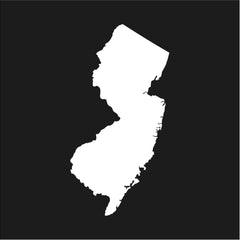 New Jersey state Outline Vinyl Die Cut Vinyl Decal/ Bumper For Windows, Cars, Trucks, Laptops, Etc.