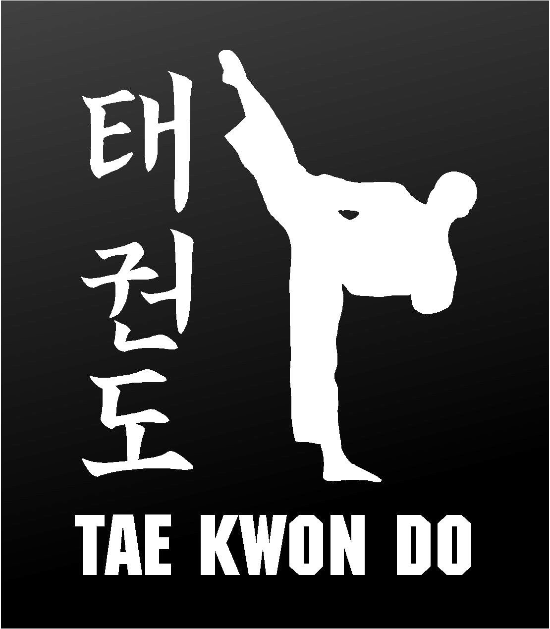 Tae Kwon Do Martial Arts Vinyl Die Cut Vinyl Decal/ Bumper For Windows, Cars, Trucks, Laptops, Etc.
