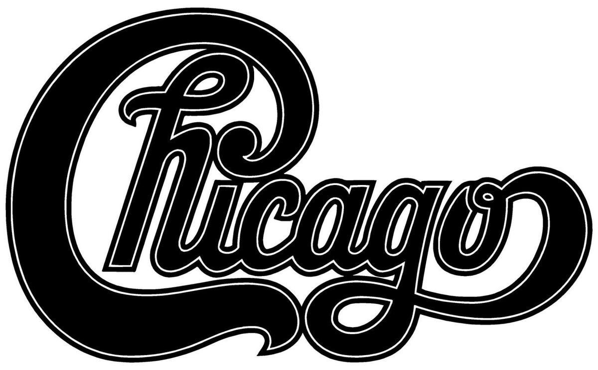 Chicago band Logo Vinyl Die Cut Vinyl Decal/ Bumper For Windows, Cars, Trucks, Laptops, Etc.