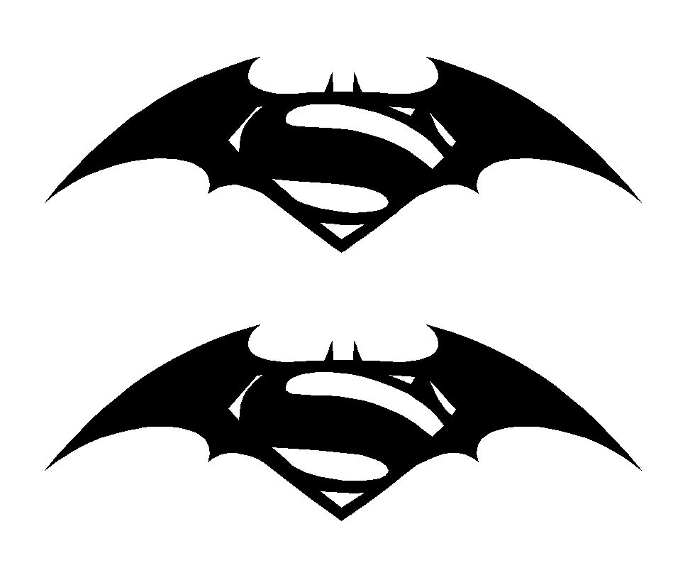 Batman vs Superman Symbol Vinyl Die Cut Vinyl Decal/ Bumper For Windows, Cars, Trucks, Laptops, Etc.