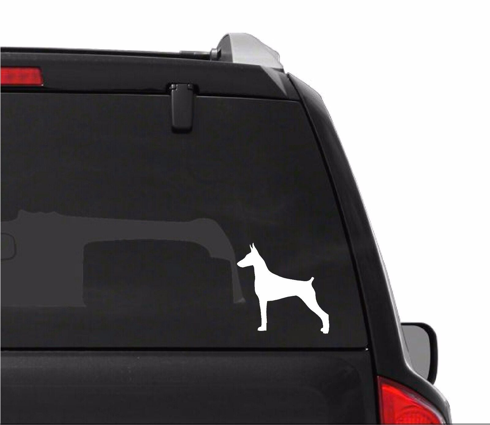 Doberman Pinscher Vinyl Die Cut Vinyl Decal/ Bumper For Windows, Cars, Trucks, Laptops, Etc.