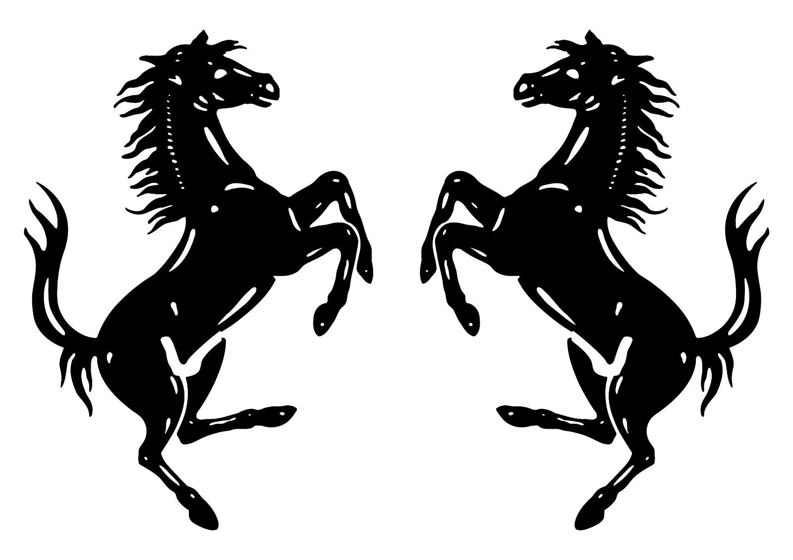 High Detail Ferrari Horse Prancing Horse Vinyl Die Cut Vinyl Decal/ Bumper For Windows, Cars, Trucks, Laptops, Etc.