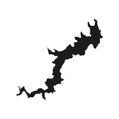 Lake Wallenpaupack Outline Vinyl Die Cut Vinyl Decal/ Bumper For Windows, Cars, Trucks, Laptops, Etc.