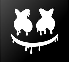 Dripping Marshmello EDM House Music DJ Vinyl Die Cut Vinyl Decal/ Bumper For Windows, Cars, Trucks, Laptops, Etc.