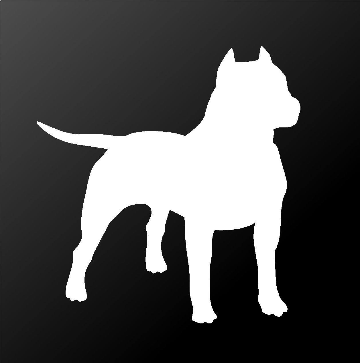 Pitbull Vinyl Die Cut Vinyl Decal/ Bumper For Windows, Cars, Trucks, Laptops, Etc.