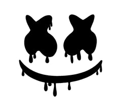 Dripping Marshmello EDM House Music DJ Vinyl Die Cut Vinyl Decal/ Bumper For Windows, Cars, Trucks, Laptops, Etc.
