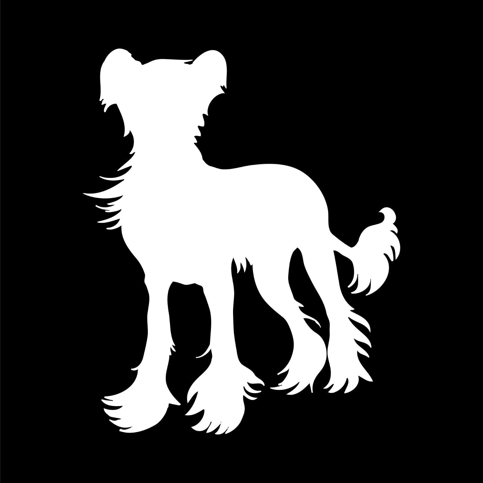 Chinese Crested Vinyl Die Cut Vinyl Decal/ Bumper For Windows, Cars, Trucks, Laptops, Etc.