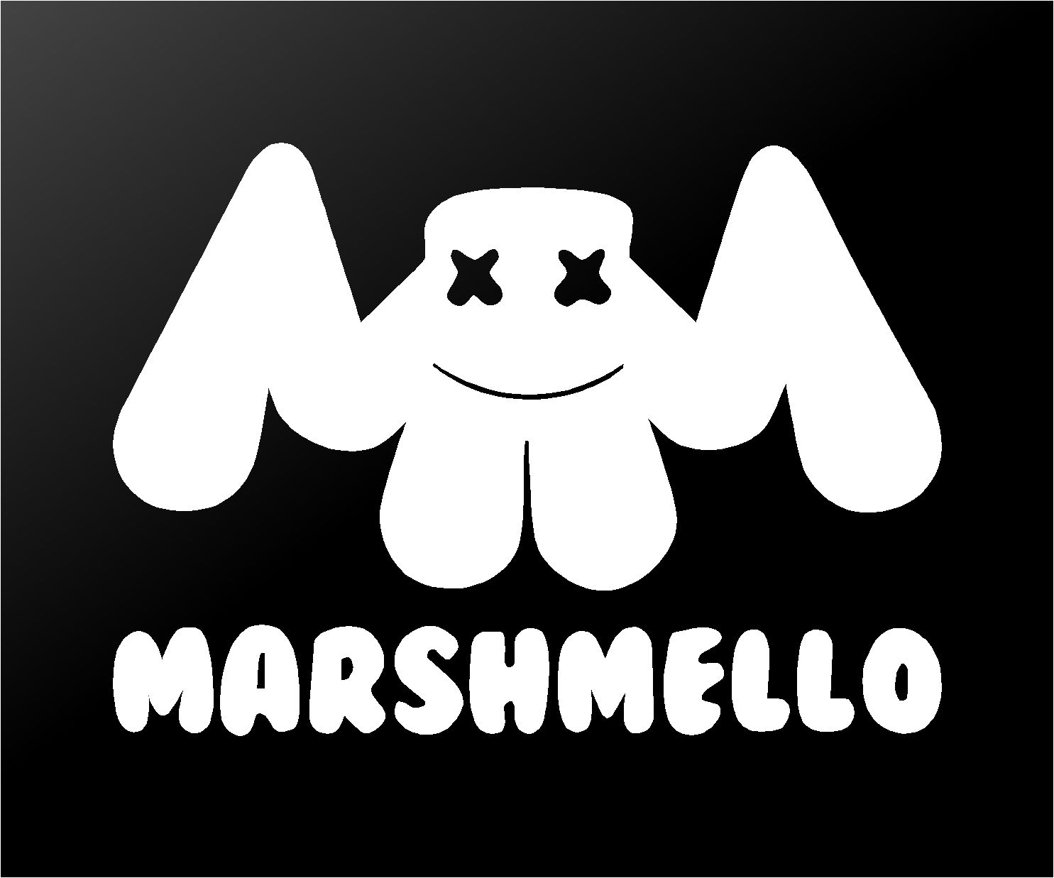 Marshmello EDM House Music DJ Logo Vinyl Die Cut Vinyl Decal/ Bumper For Windows, Cars, Trucks, Laptops, Etc.