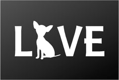 Chihuahua Love Vinyl Die Cut Vinyl Decal/ Bumper For Windows, Cars, Trucks, Laptops, Etc.