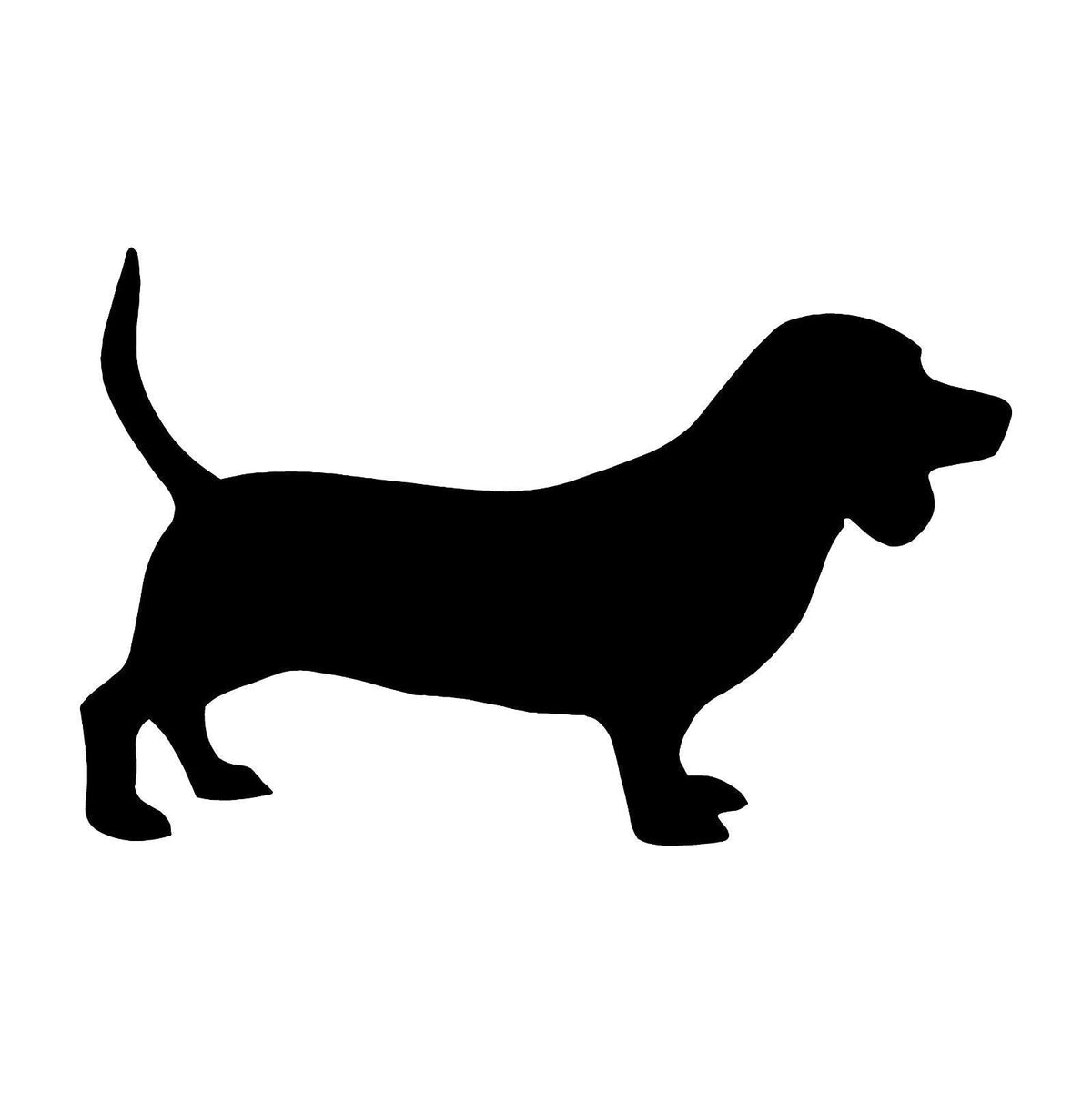 Basset Hound Vinyl Die Cut Vinyl Decal/ Bumper For Windows, Cars, Trucks, Laptops, Etc.e