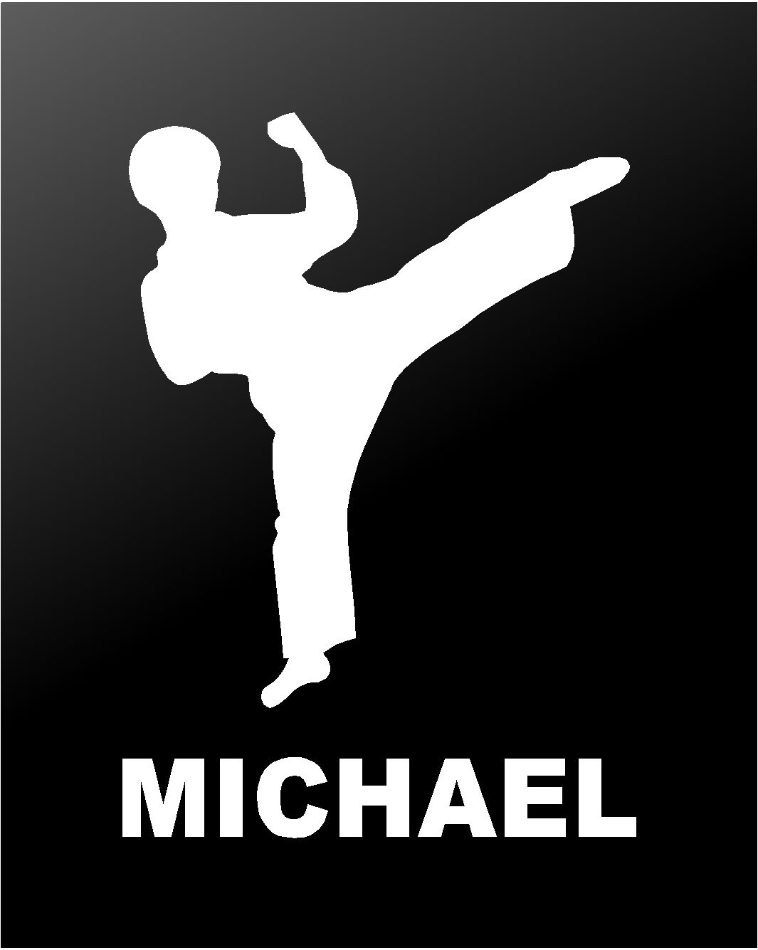 Martial Arts Vinyl Die Cut Vinyl Decal/ Bumper For Windows, Cars, Trucks, Laptops, Etc.