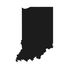 Indiana state Outline Vinyl Die Cut Vinyl Decal/ Bumper For Windows, Cars, Trucks, Laptops, Etc.