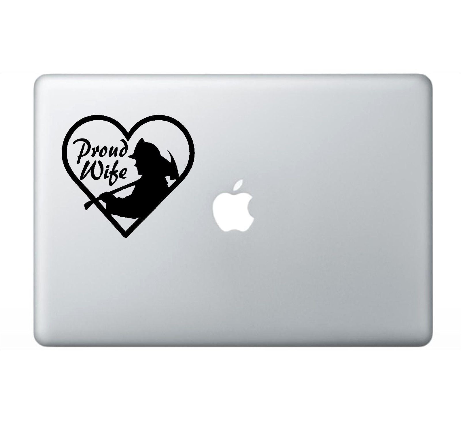 Proud Wife of a Fireman Vinyl Die Cut Vinyl Decal/ Bumper For Windows, Cars, Trucks, Laptops, Etc.
