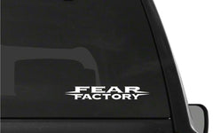 Fear Factory Metal Band Logo Vinyl Die Cut Vinyl Decal/ Bumper For Windows, Cars, Trucks, Laptops, Etc.