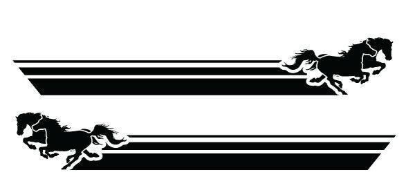 900mm Horse Stripe  Die Cut Vinyl Decal