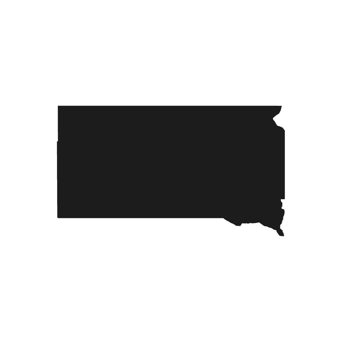 South Dakota Outline Vinyl Die Cut Vinyl Decal/ Bumper For Windows, Cars, Trucks, Laptops, Etc.