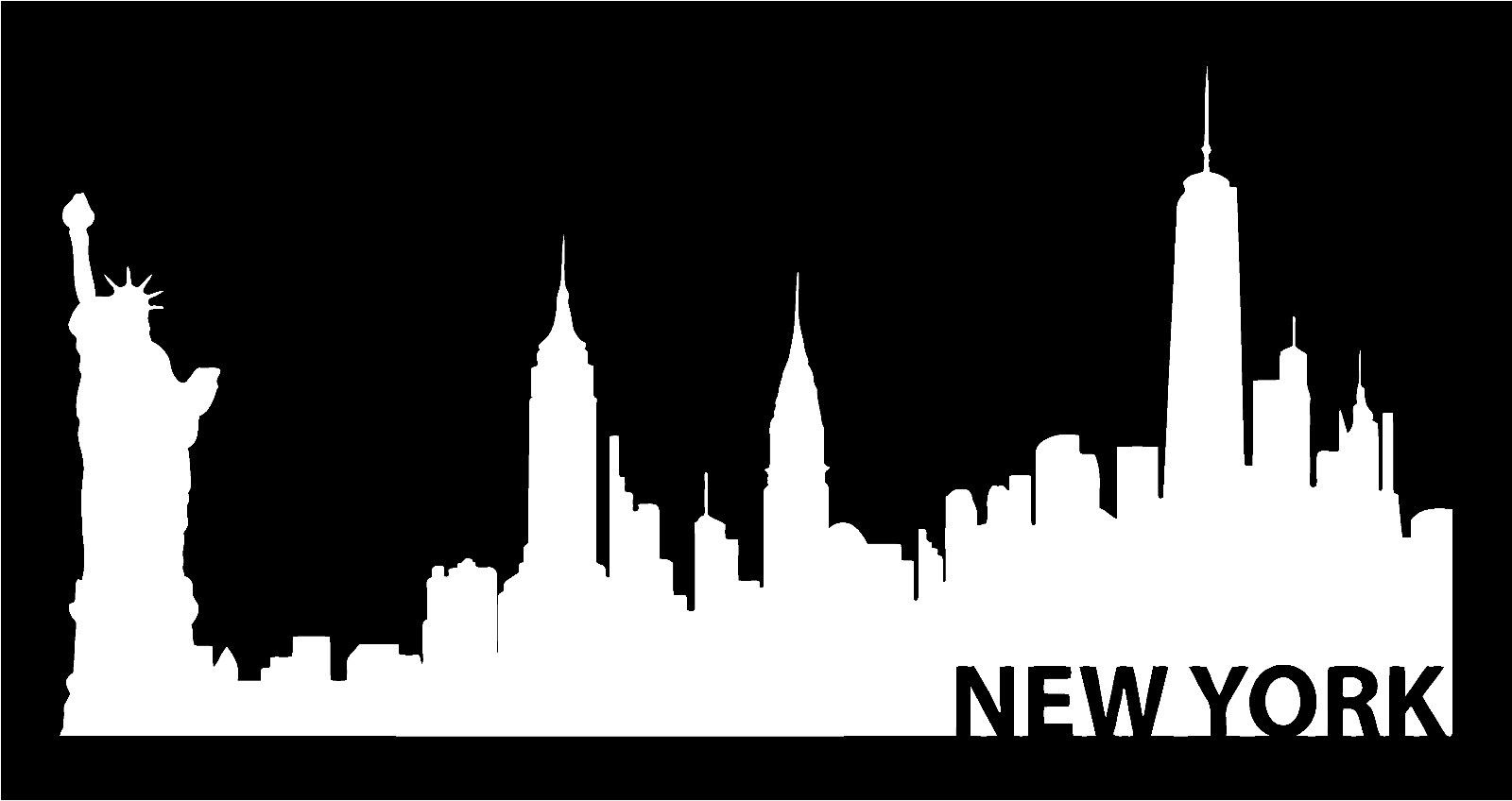 New York Skyline Vinyl Die Cut Vinyl Decal/ Bumper For Windows, Cars, Trucks, Laptops, Etc.