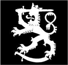 Coat Of Arms Finland Lion Vinyl Die Cut Vinyl Decal/ Bumper For Windows, Cars, Trucks, Laptops, Etc.