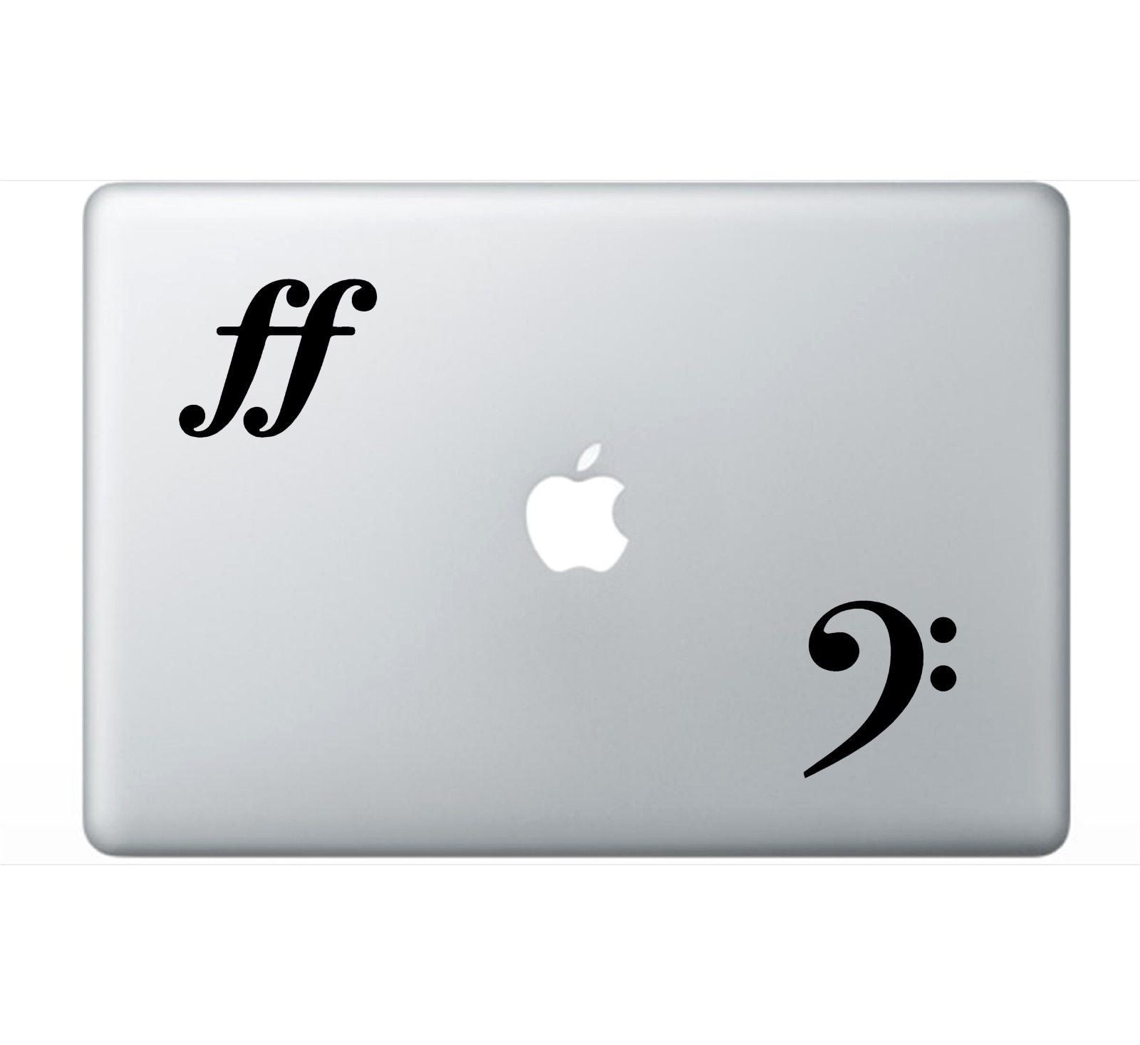 Bass Clef Fortississimo Symbols Vinyl Die Cut Vinyl Decal/ Bumper For Windows, Cars, Trucks, Laptops, Etc.