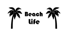Beach Life Vinyl Die Cut Vinyl Decal/ Bumper For Windows, Cars, Trucks, Laptops, Etc.