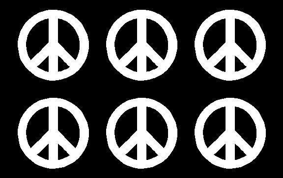 small Peace Symbol Vinyl Die Cut Vinyl Decal/ Bumper For Windows, Cars, Trucks, Laptops, Etc.