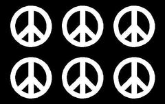 small Peace Symbol Vinyl Die Cut Vinyl Decal/ Bumper For Windows, Cars, Trucks, Laptops, Etc.