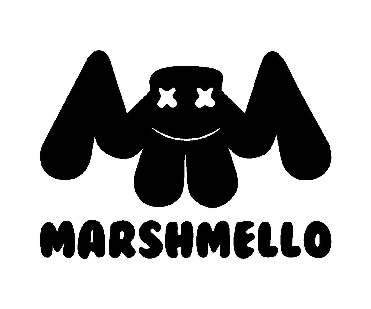 Marshmello EDM House Music DJ Logo Vinyl Die Cut Vinyl Decal/ Bumper For Windows, Cars, Trucks, Laptops, Etc.