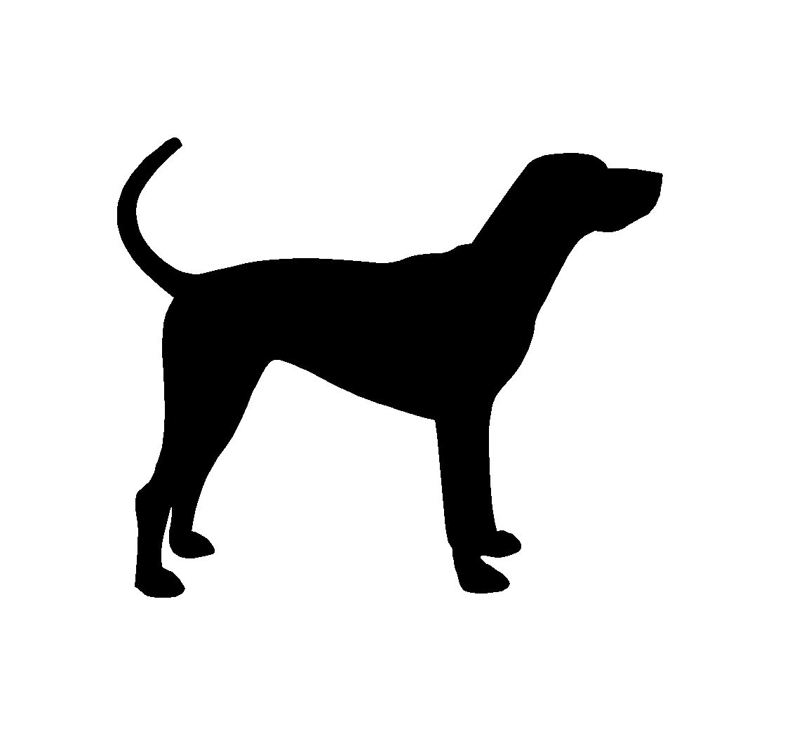 Hound Silhouette Vinyl Die Cut Vinyl Decal/ Bumper For Windows, Cars, Trucks, Laptops, Etc.