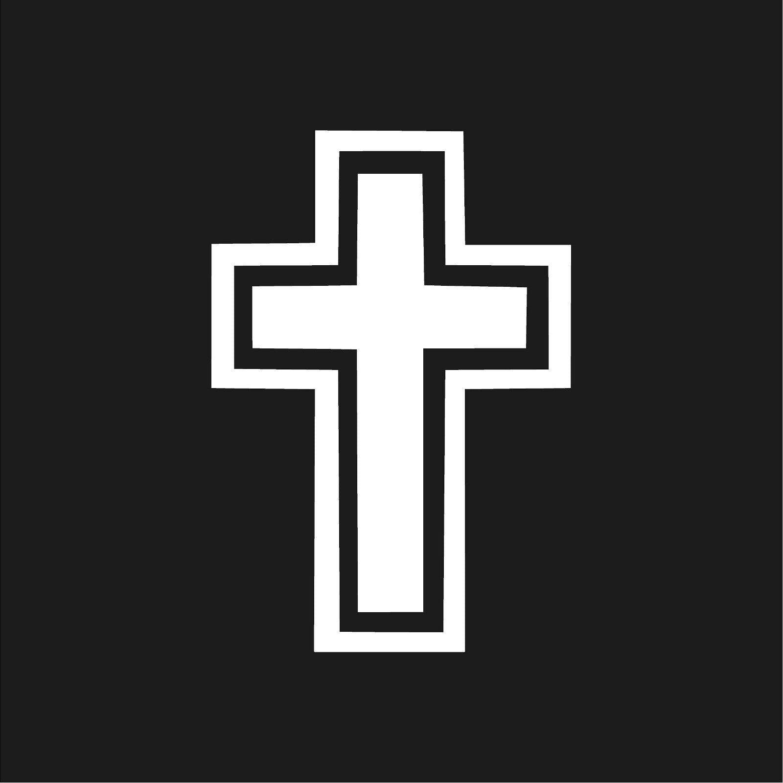 Christian cross Vinyl Die Cut Vinyl Decal/ Bumper For Windows, Cars, Trucks, Laptops, Etc.