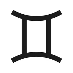 Gemini Symbol Vinyl Die Cut Vinyl Decal/ Bumper For Windows, Cars, Trucks, Laptops, Etc.