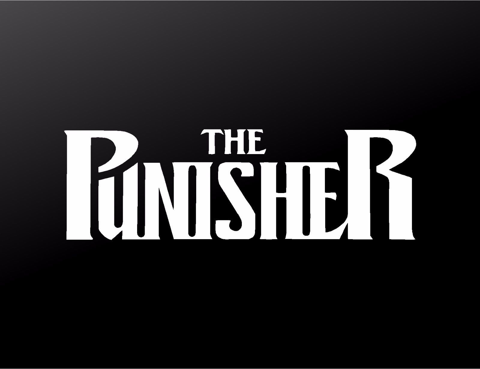 The Punisher Comic Book Letters Car Truck Window Laptop Vinyl Die Cut Vinyl Decal/ Bumper For Windows, Cars, Trucks, Laptops, Etc.