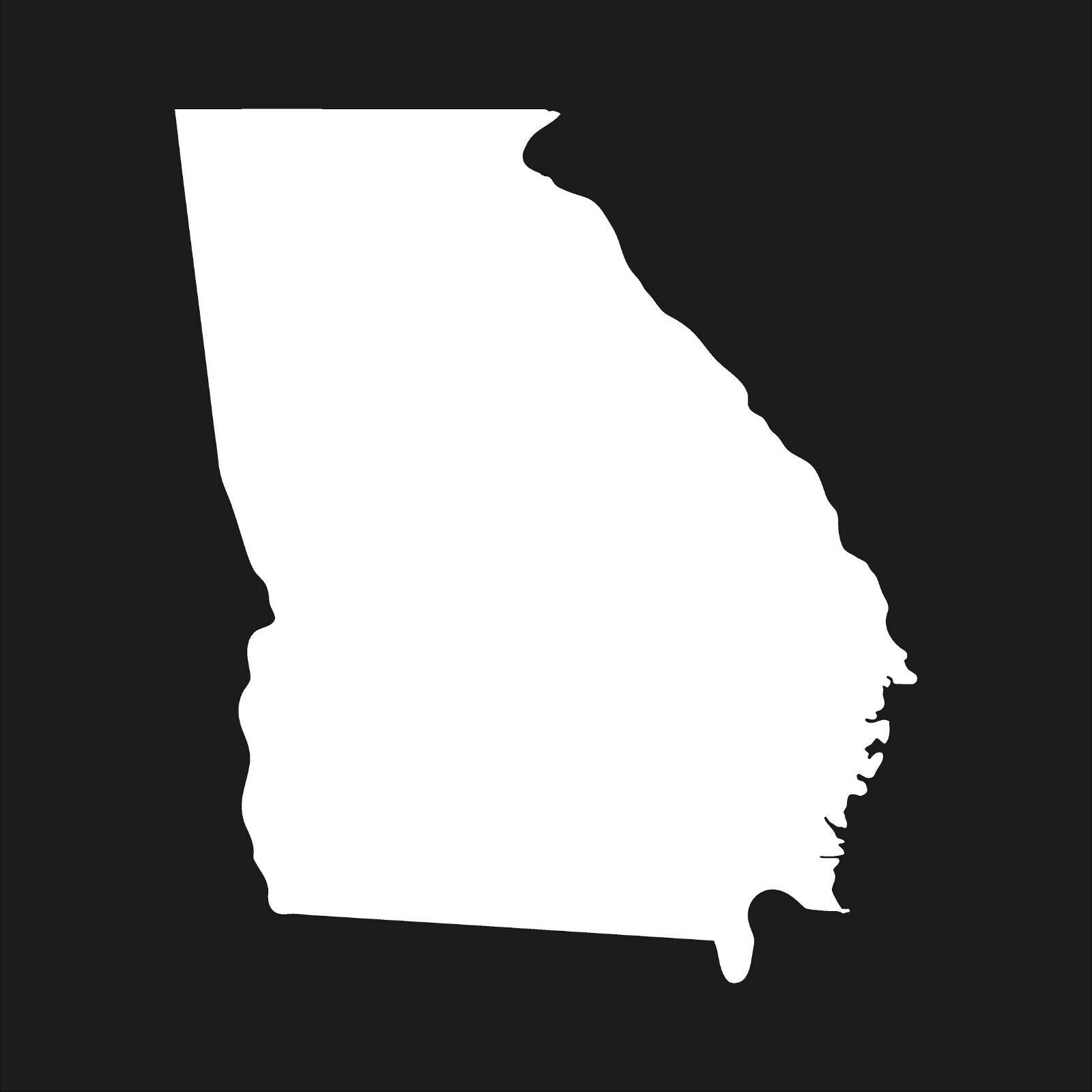 Georgia State Outline Vinyl Die Cut Vinyl Decal/ Bumper For Windows, Cars, Trucks, Laptops, Etc.