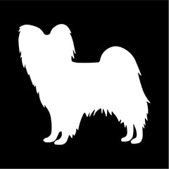 Papillon Vinyl Die Cut Vinyl Decal/ Bumper For Windows, Cars, Trucks, Laptops, Etc.