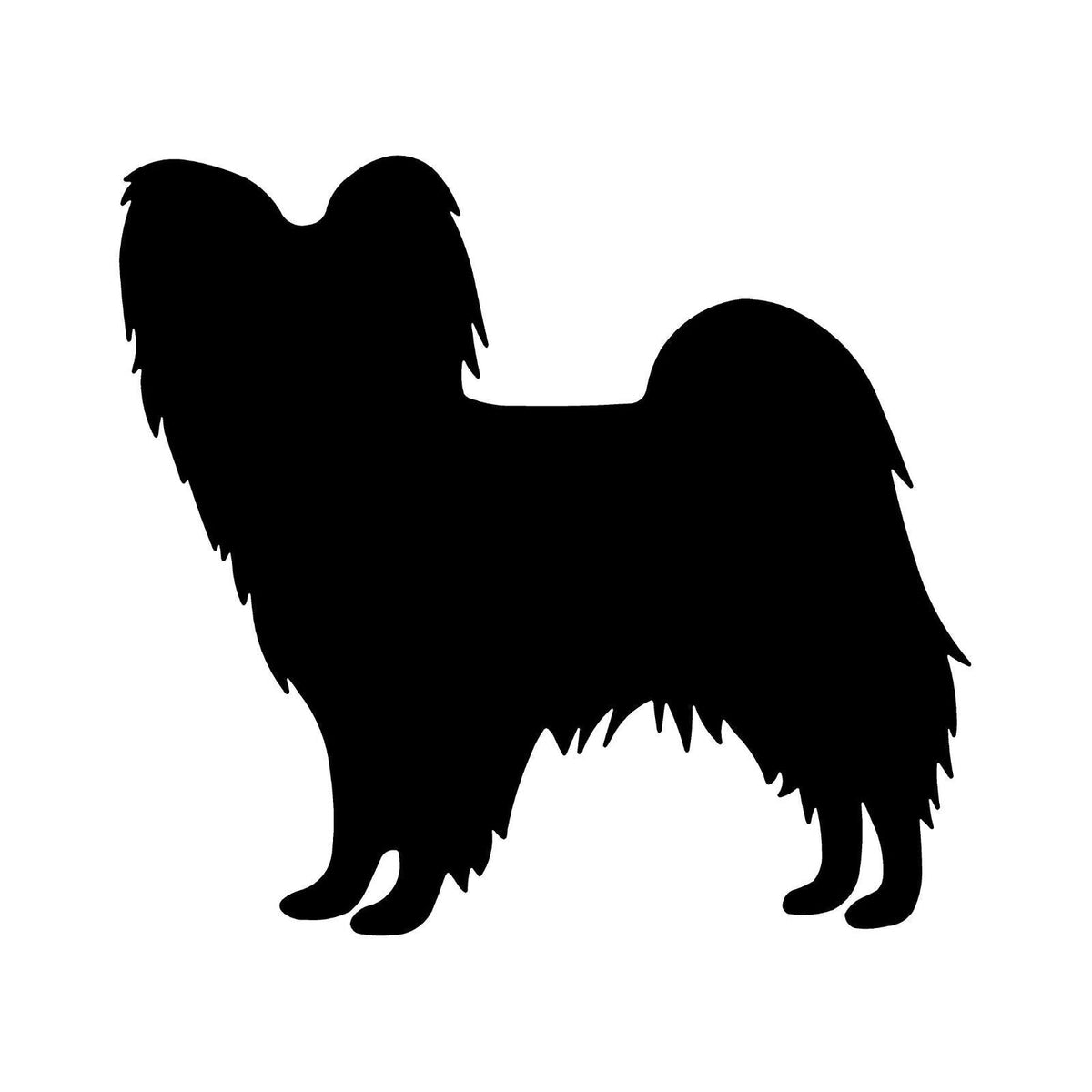 Papillon Vinyl Die Cut Vinyl Decal/ Bumper For Windows, Cars, Trucks, Laptops, Etc.