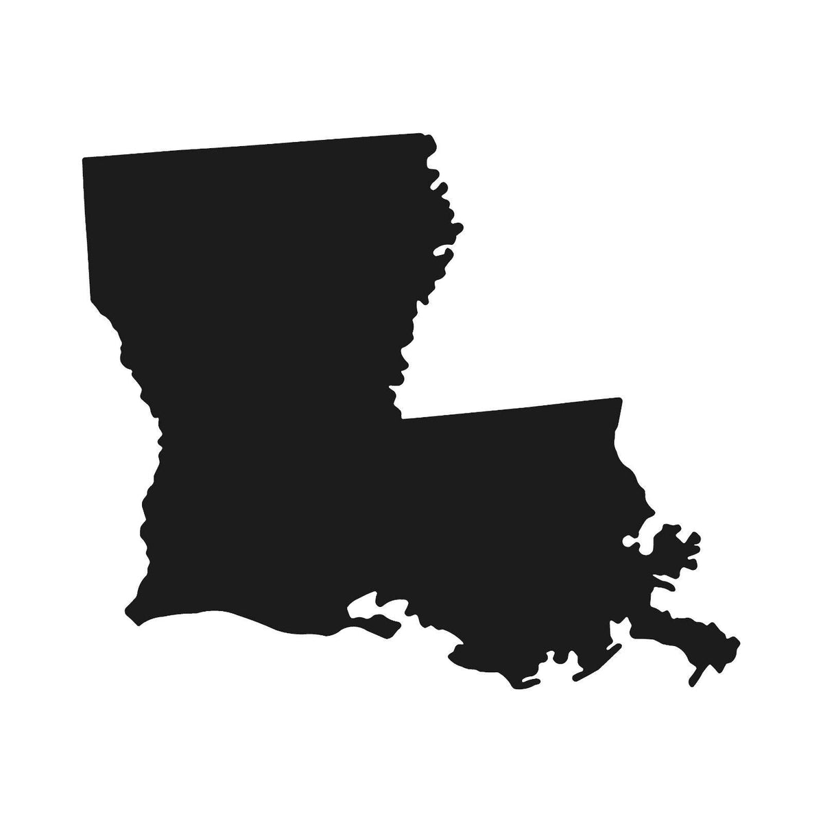 Louisiana state Outline Vinyl Die Cut Vinyl Decal/ Bumper For Windows, Cars, Trucks, Laptops, Etc.