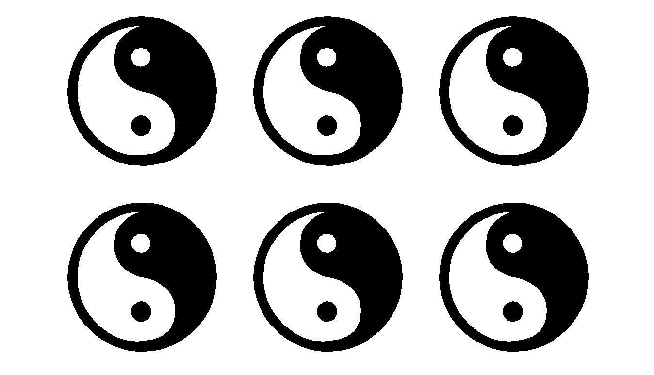 small Yin Yang Symbol Vinyl Die Cut Vinyl Decal/ Bumper For Windows, Cars, Trucks, Laptops, Etc.